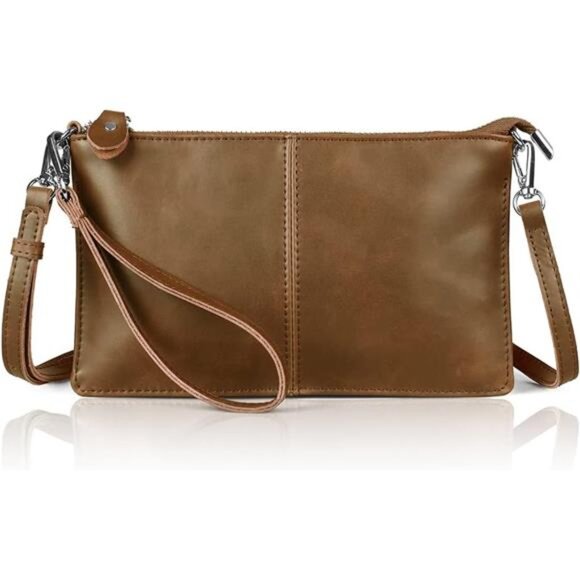 Robrasim Genuine Leather Crossbody Wallet - Mini Clutch Purse With Strap For Women & Men - View #2